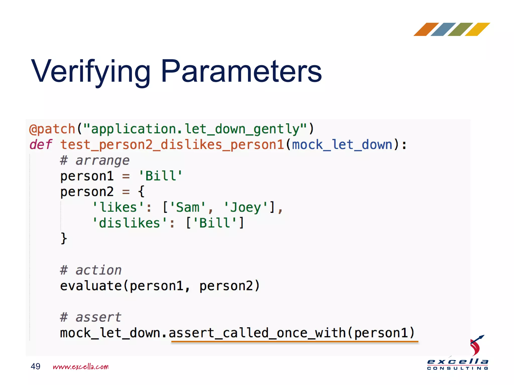 Verifying Parameters 49 