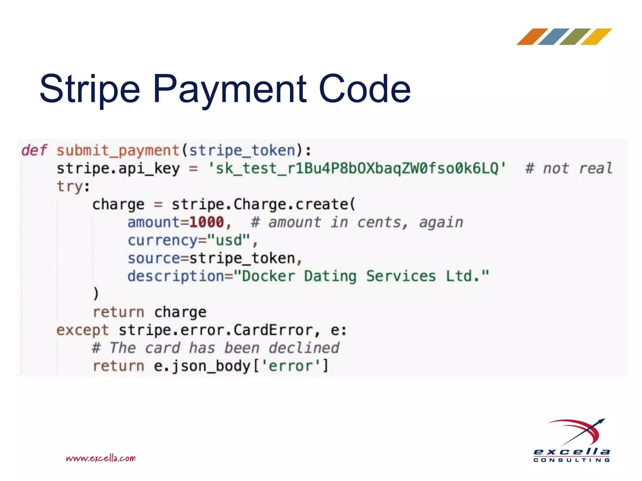 Stripe Payment Code 