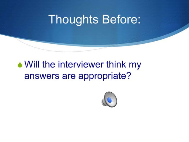Mock interview reflection | PPTX