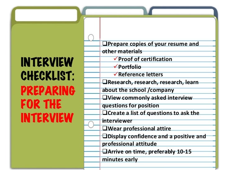 interview preparation checklist