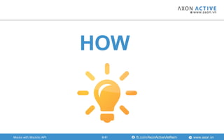 www.axon.vnfb.com/AxonActiveVietNam
HOW
Mocks with Mockito API 8/41
 