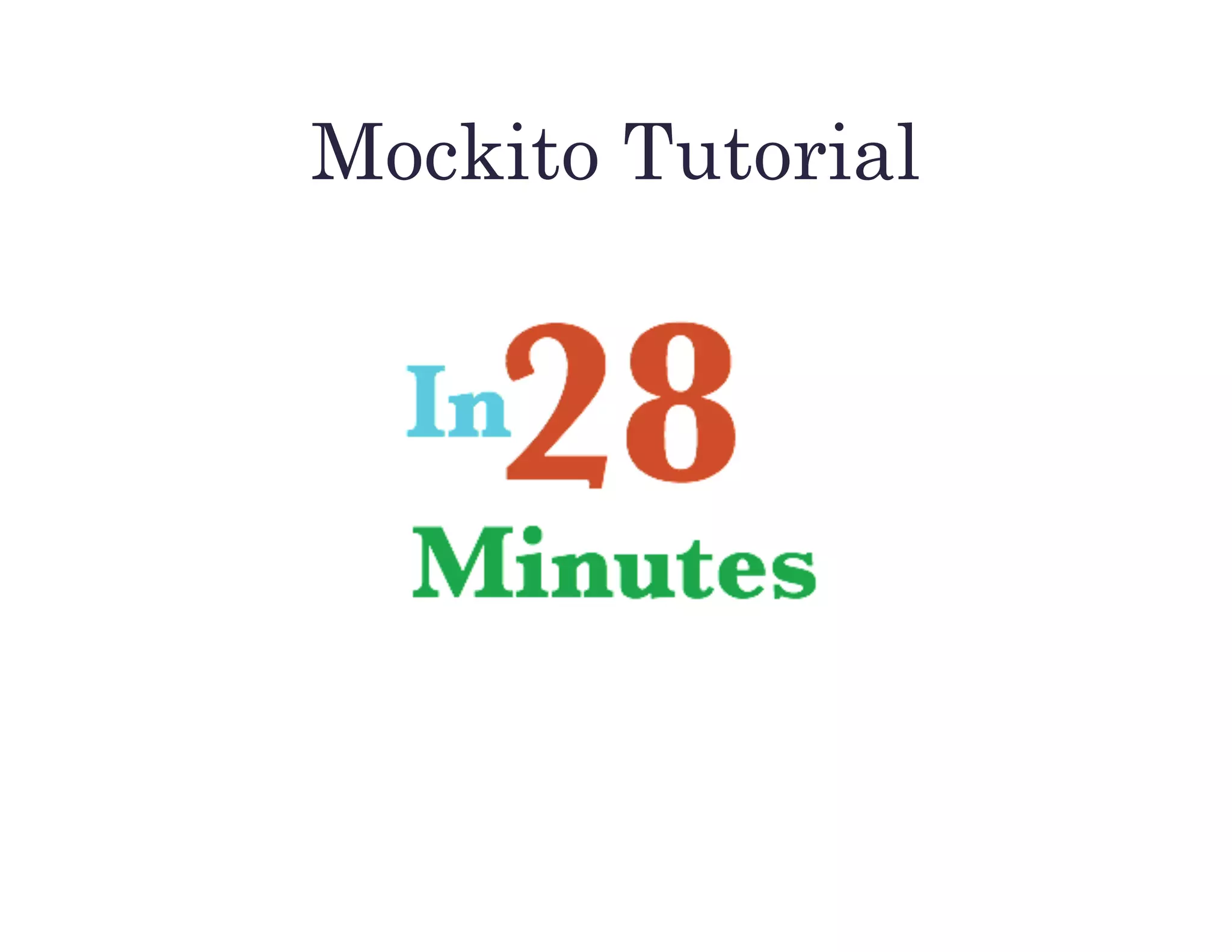 Mockito Tutorial