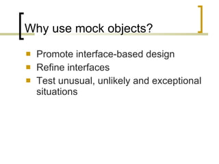 Mock Objects Presentation | PPT