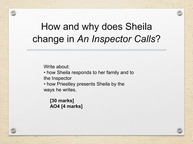 Mock revison year 10 An Inspector Calls | PPTX