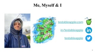 2
in/testableapple
testableapple
testableapple.com
Me, Myself & I
 