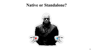44
Native or Standalone?
 