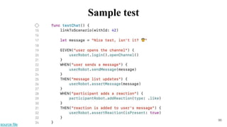 96
source file
Sample test
 