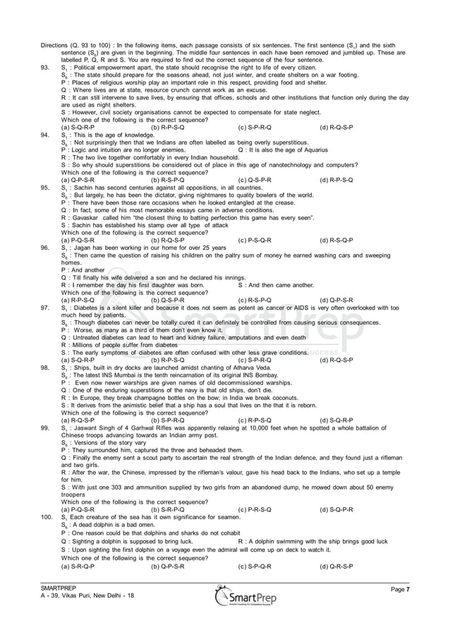 Previous Years Solved Question Papers for Staff Selection Commission