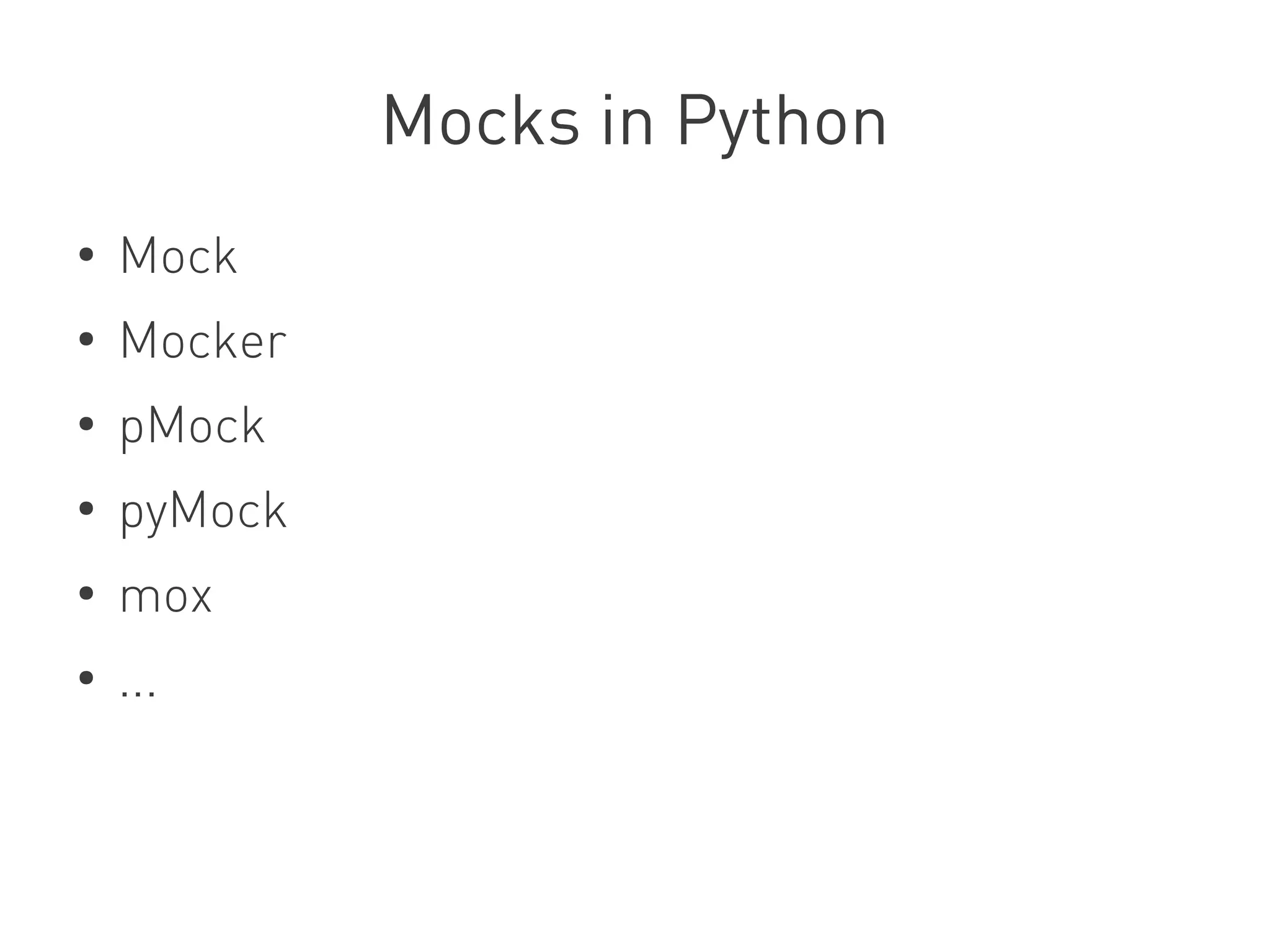 Mock testing mit Python | PPT