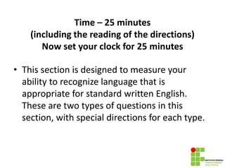 Mock Test Structure Toefl Itp