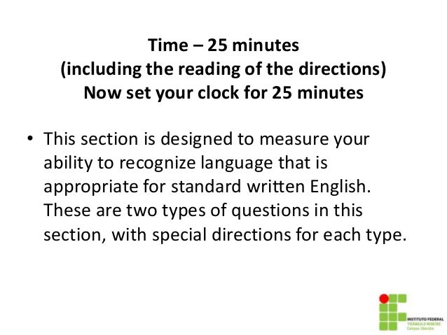 Mock Test Structure Toefl Itp