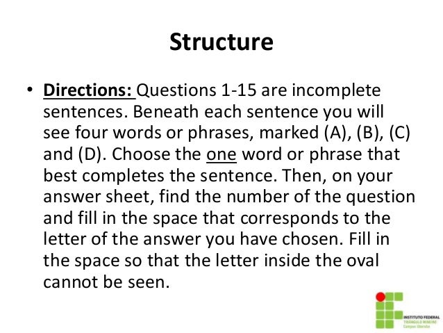 Mock Test Structure Toefl Itp