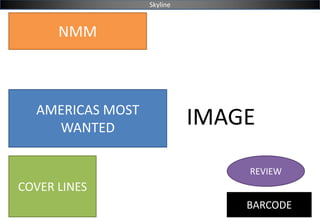 Skyline



      NMM



  AMERICAS MOST
    WANTED
                            IMAGE

                                REVIEW
COVER LINES
                                BARCODE
 