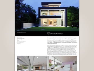 Sehen, Riechen, Schmecken, Fühlen, Hören: Der Mensch ist ein Wesen mit fünf ausgeprägten und
überaus feinfühligen Sinnen. Dennoch steht heute – von Architektur über Design bis hin zu Neu-
en Medien – vor allem die Optik im Fokus der Aufmerksamkeit. Wie viel größer und interessanter
die Welt jedoch sein kann, wenn sie all unsere Sinne anspricht, erkennen neben Marketing-
Experten auch zunehmend Architekten. Schließlich beschränkt sich die Wahrnehmung eines
Raumes nicht nur auf das Sehen. Auch der Geruch, die Haptik und die Akustik bestimmen maß-
geblich, wie ein Raum empfunden wird. Und tatsächlich sind es vor allem die nicht sichtbaren
Faktoren, die uns auf der unbewussten, emotionalen Ebene maßgeblich beeinflussen, weiß Rainer
Diersche. Der Designer und Wirtschaftsingenieur gründete 2001 das Unternehmen „Linari“, das
auf hochwertige, exklusiv kreierte Raumparfüms spezialisiert ist. Als es darum ging, sein eigenes
Synästhetische Architektur
Die Ansprache aller fünf menschlichen Sinne ermöglicht eine Wahrnehmung auf
emotionaler Ebene, die derzeit vorwiegend im Bereich des Marketings genutzt
wird. Doch auch die Architektur öffnet sich zunehmend dem Einsatz multisenso-
rischer Mittel, um ganzheitliche Raumerlebnisse zu erzeugen, wie das Beispiel der
„Villa Linari“ in Hamburg zeigt, bei der Architektur, Licht und Duft eine geradezu
symbiotische Einheit bilden.
ReportageLicht entdecken / Fokus / Durchleuchtet
Villa Linari, Hamburg
Architekt: Thomas Dibelius, Dibelius
Architekten, Hamburg
Licht- und Elektroplanung: Manfred Necker, Ralph Kolbinger, Sineplan,
Hamburg
Lichtsteuerung: Dirk Beyer, Ingenieurbüro
Beyer, Neumünster
Fotos: Frieder Blickle, Hamburg
www.linari.com
 