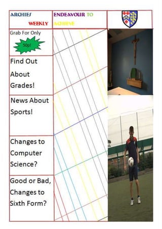 Mock-Up Cover Of The School Magazine