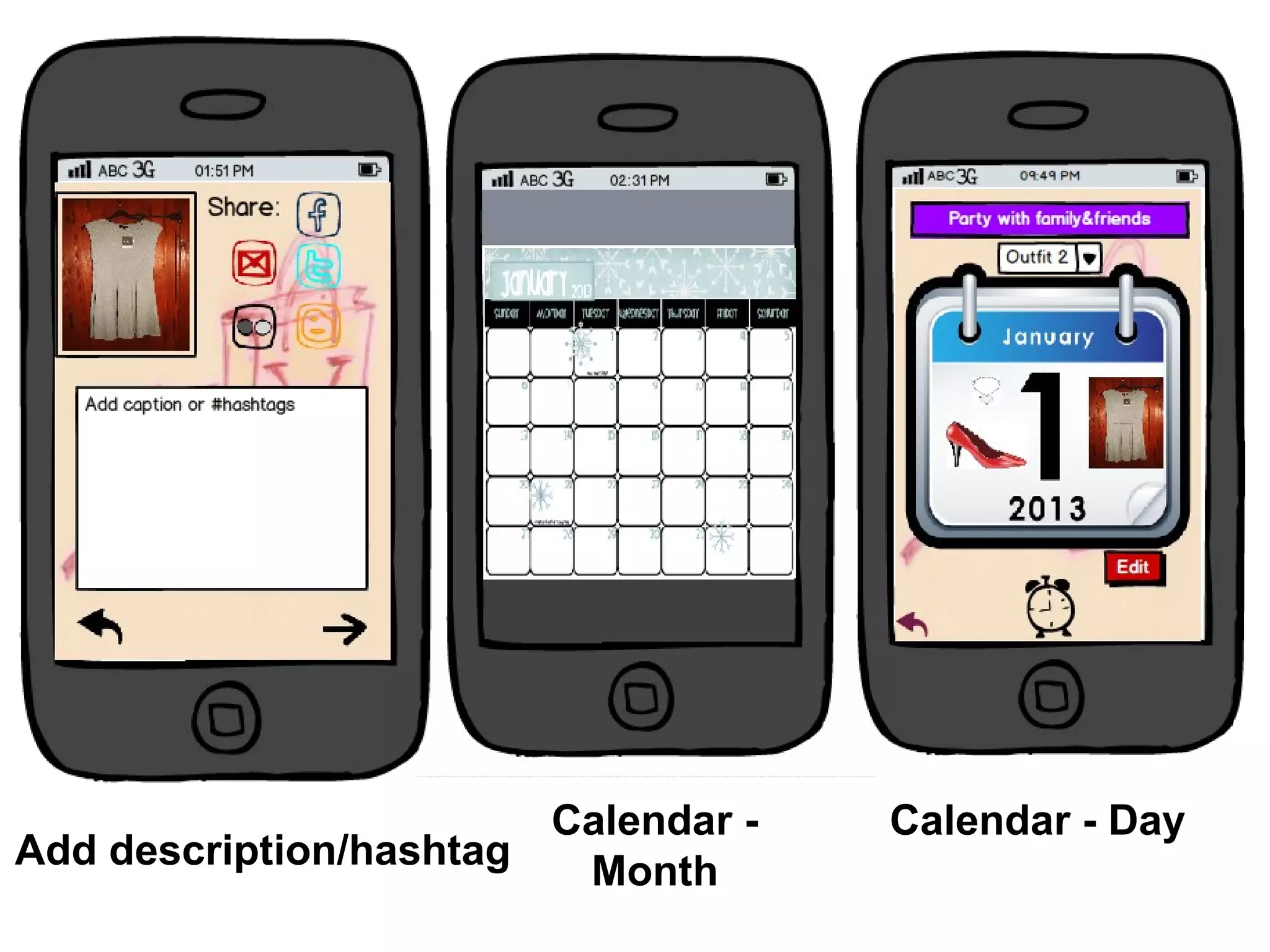 Calendar -
Month
Calendar - Day
Add description/hashtag
 