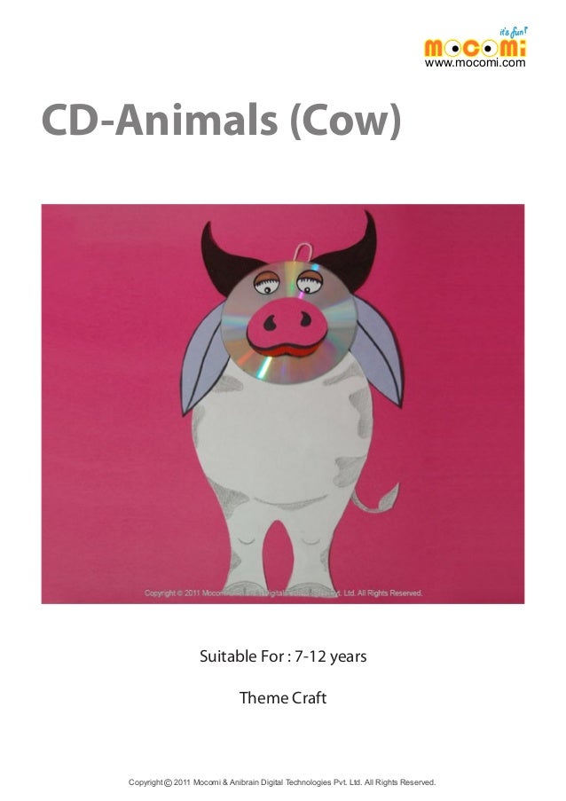 homemade cd animals cow