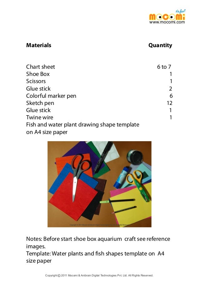 How to make ShoeBox Aquarium Kids