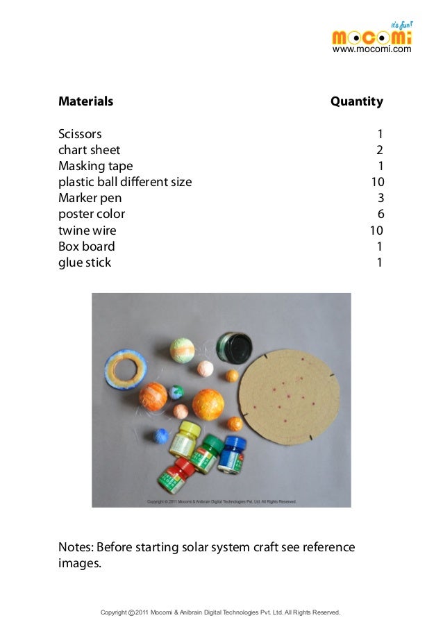 How To Make A Solar System Model Mocomi Kids