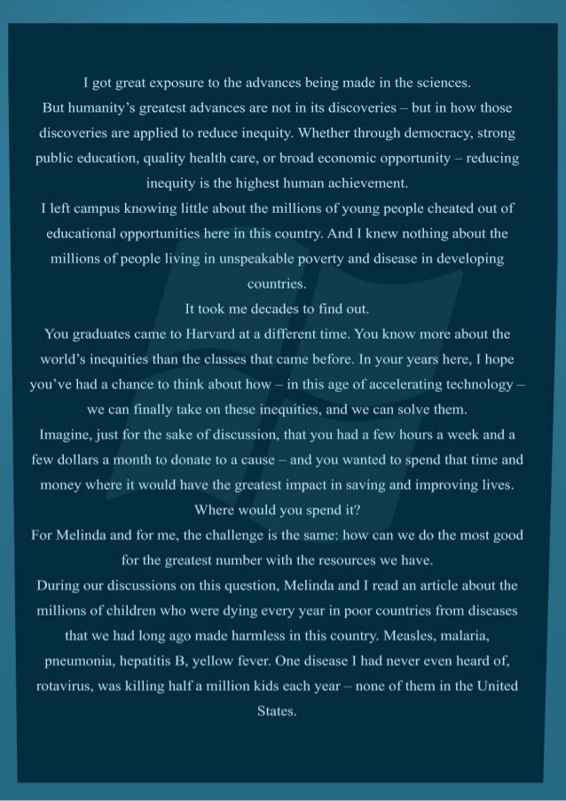 Bill Gates Speech At Harvard Mocomi Com