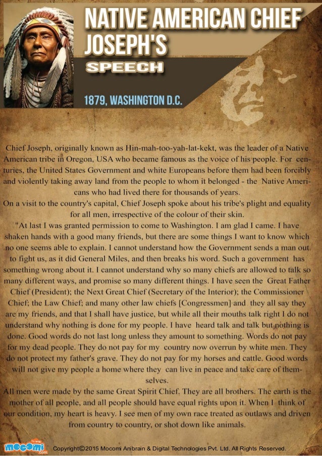rights agreement meaning Josephâ€™s  Chief Native Speech American Inspirational