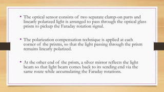 • The rotation angles from the two halves of the sensor are added up in
the signal processing unit so that the total rotat...