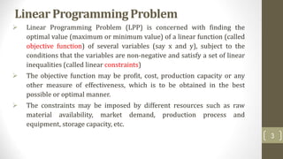 Operations Research- LPP formulation with examples | PPT
