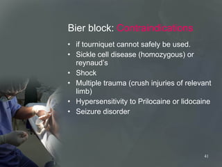 Biers Block Risks regional anesthesia and beir block | PPT