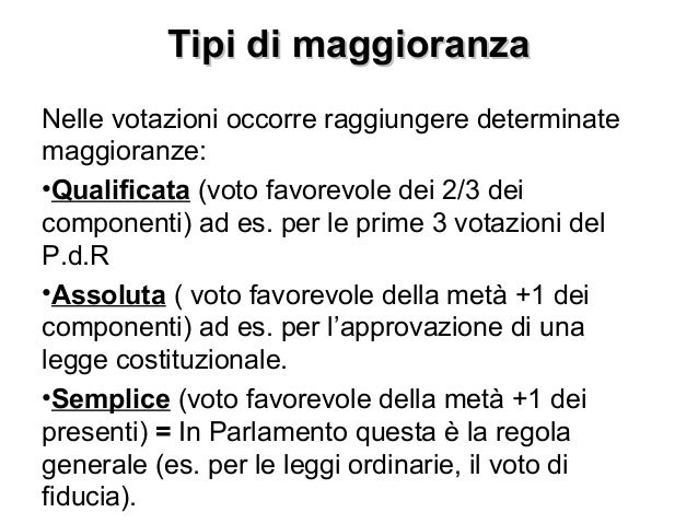 Maggioranza Assoluta Definizione