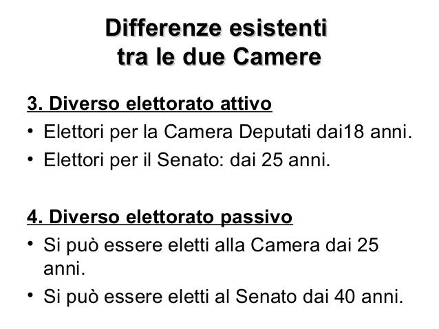 Differenza Tra Elettorato Attivo E Passivo Mod. 4 parlamento parte-prima