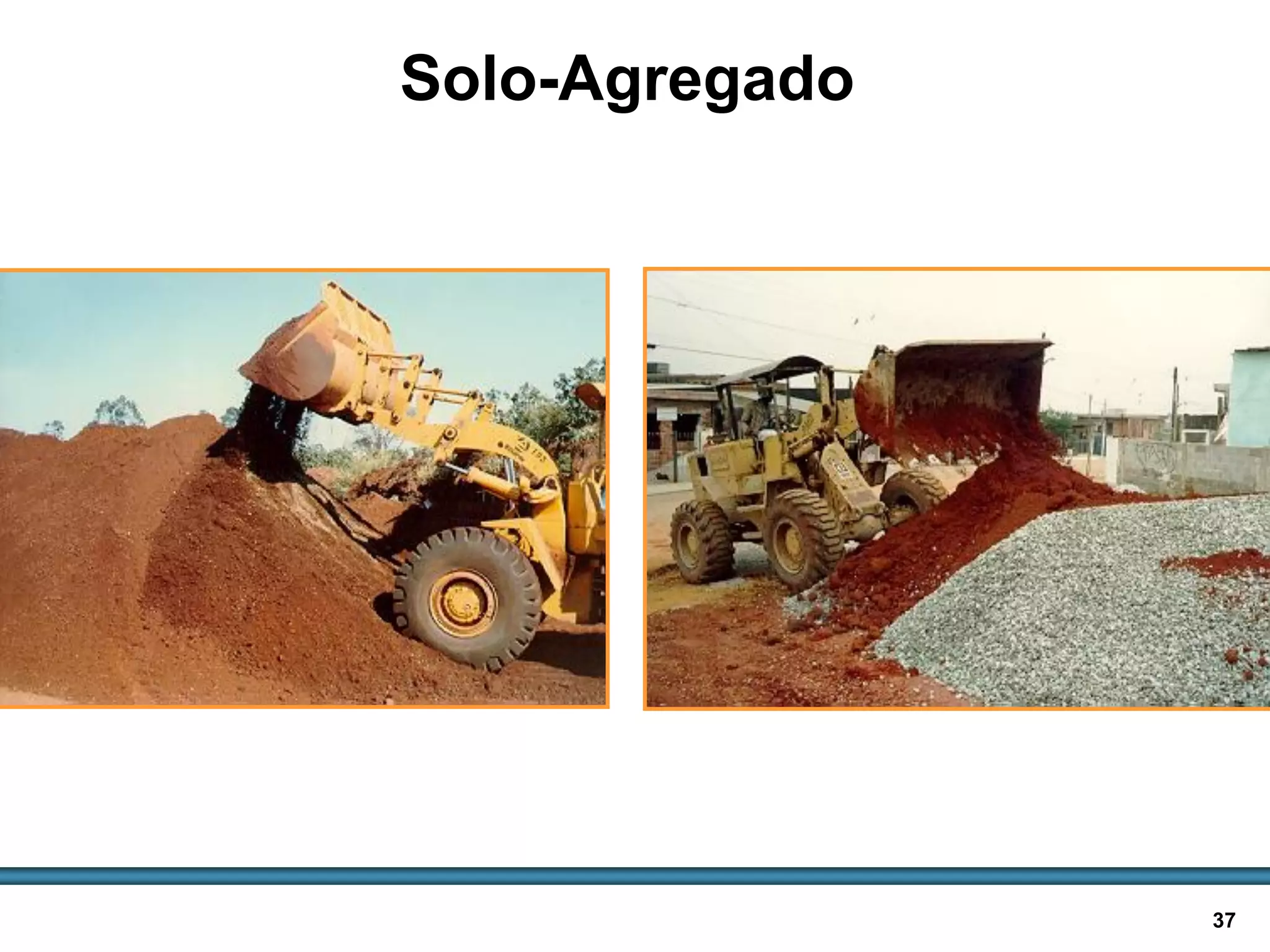 BASES E SUB-BASES / 37
Solo-Agregado
Mistura em pista
Solo-areia Solo-brita
Foto: Paulo Serra
 