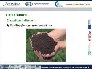 2) medidas indiretas
 Fertilização com matéria orgânica.
http://www.stihl.pt/isapi/default.asp?contenturl=/knowhow/tippstricks/kompost/default.htm
Luta Cultural:
 