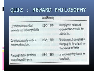 QUIZ : REWARD PHILOSOPHYQUIZ : REWARD PHILOSOPHY
 