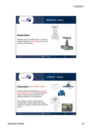 MOD 011 Valves Basic for QC Inspector or QA Engineeer | PDF
