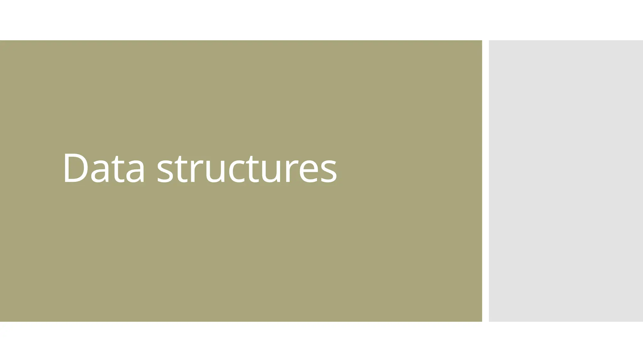 Data structures 