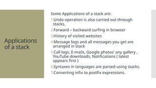 introduction data structure and stack | applications... Introduction to data structures - Explore the basics | PPTX