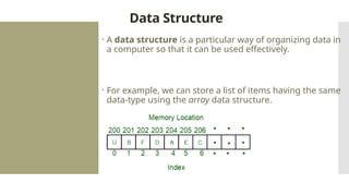 Introduction to data structures - Explore the basics | PPTX