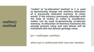 Realloc Infotech Introduction to data structures - Explore the basics | PPTX