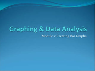 Module 1: Creating Bar Graphs
 
