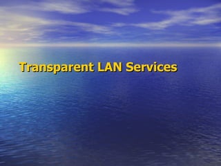 Transparent LAN Services 