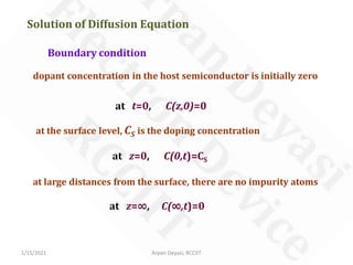 Doping processes in device Fabrication | PDF