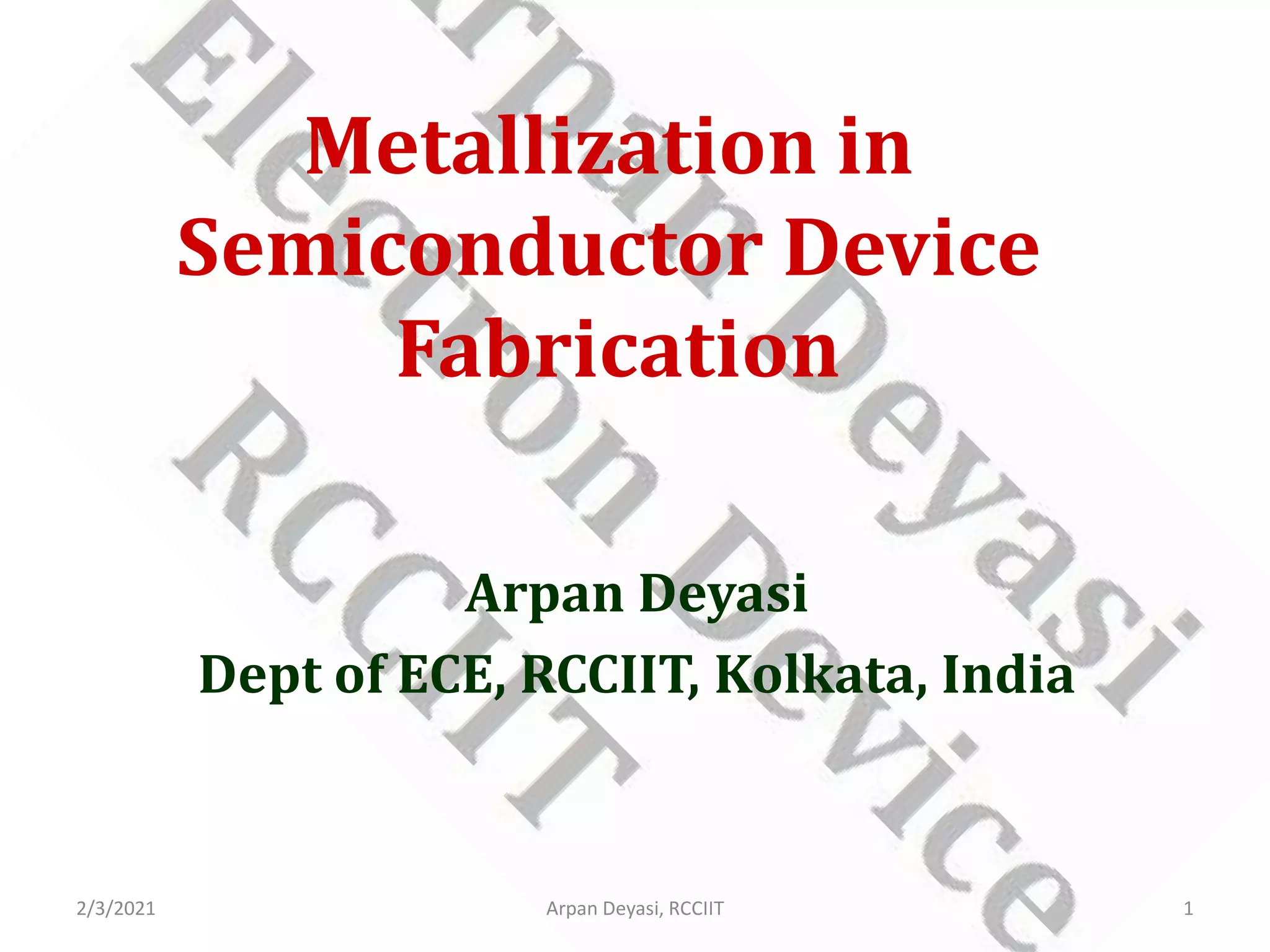 Metallization | PPT