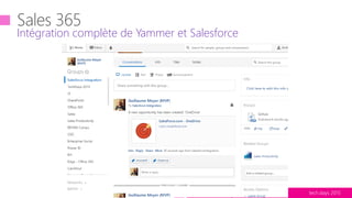 tech.days 2015#mstechdays
Intégration complète de Yammer et Salesforce
 