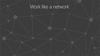 Work like a network
 
