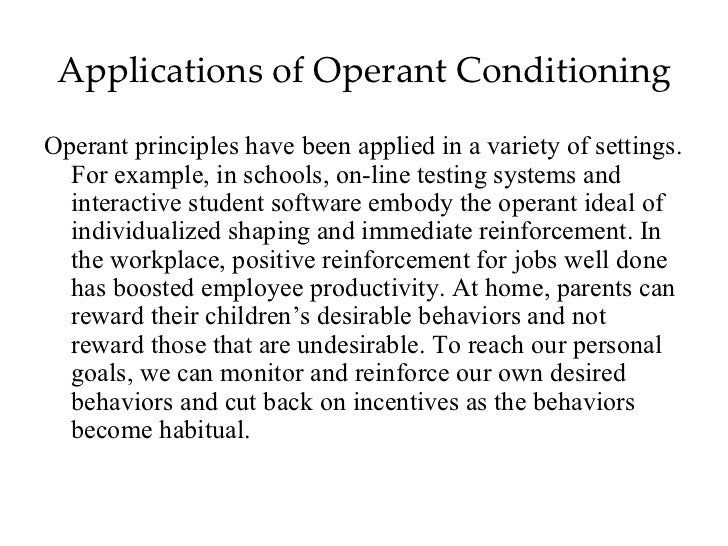 Operant conditioning essay