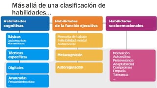 Más allá de una clasificación de
habilidades…
 