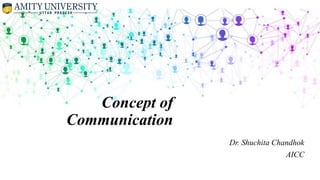 Dr. Shuchita Chandhok
AICC
Concept of
Communication
 