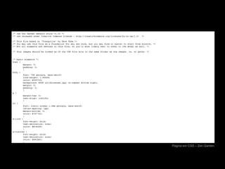 Página em CSS – Zen Garden