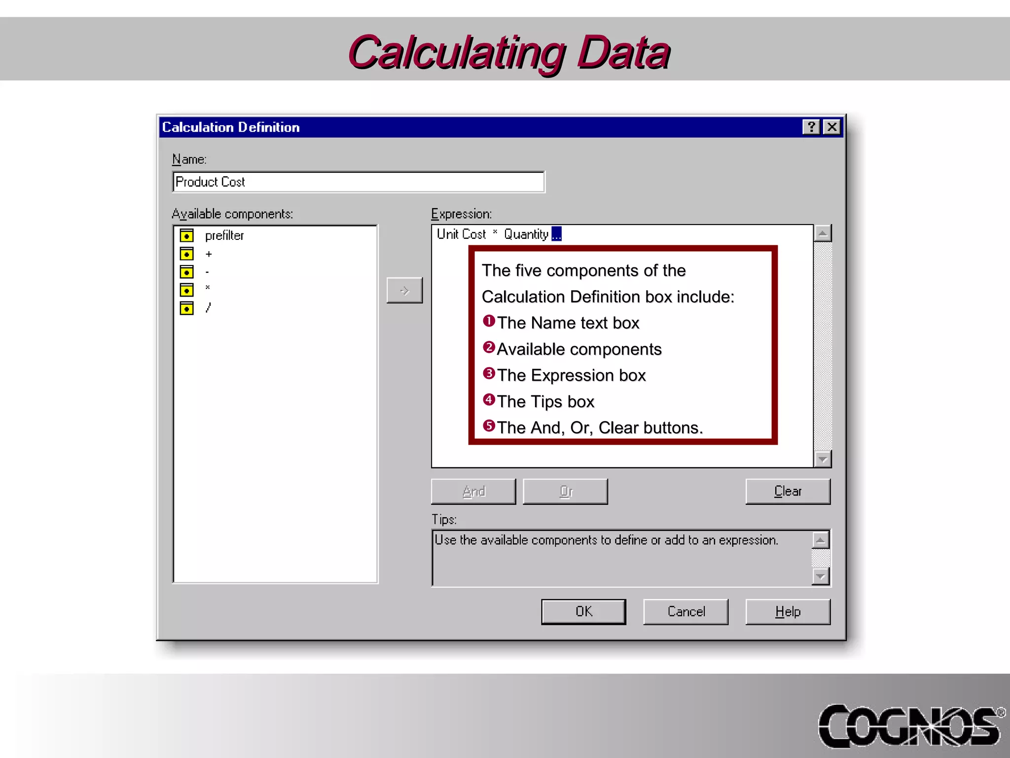Cognos Report Training sample PPT