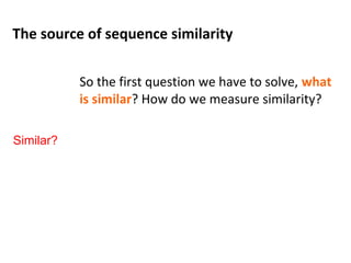 BITS: Basics of Sequence similarity | PDF